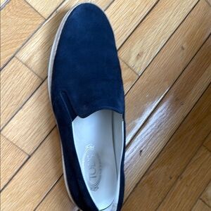 Tod's Blue Loafers Slip-On Style with Minimalist Design